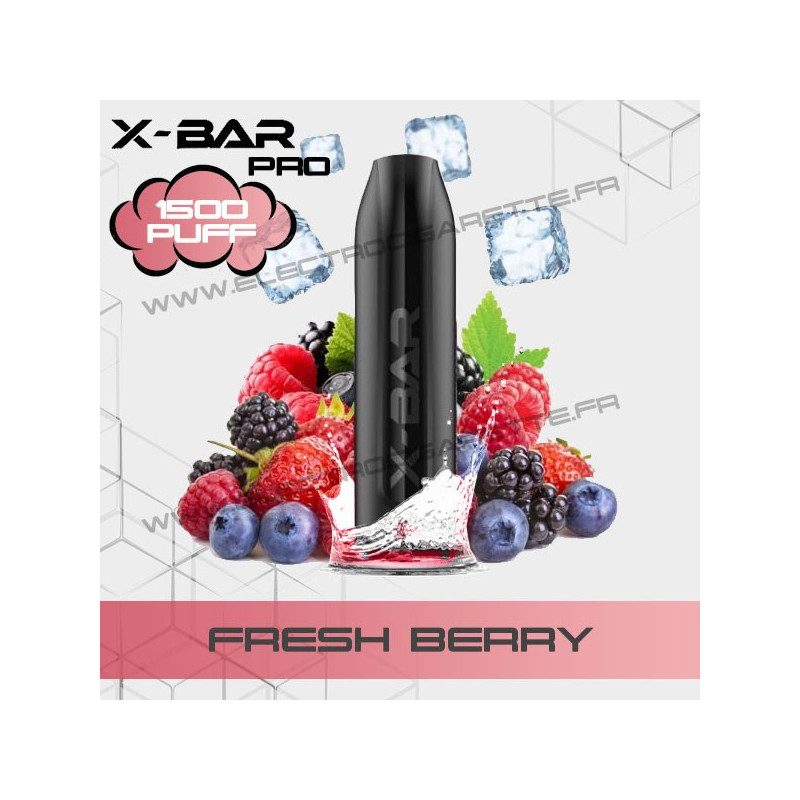 Fresh Berry - X-Bar Pro - 1500 Puff - Vape Pen - Cigarette jetable