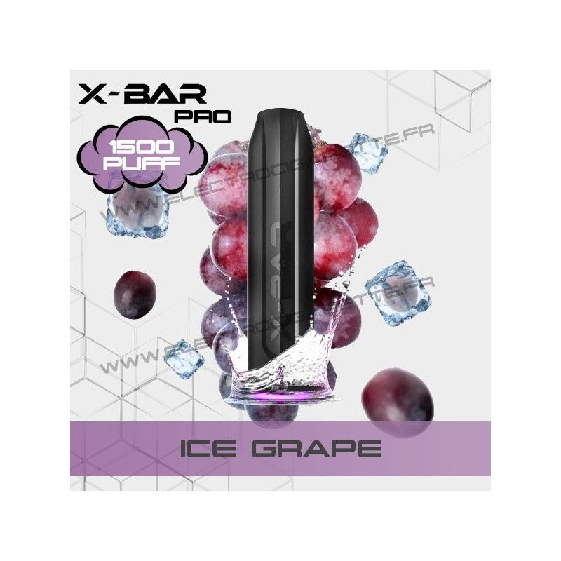 Ice Grape - X-Bar Pro - 1500 Puff - Vape Pen - Cigarette jetable