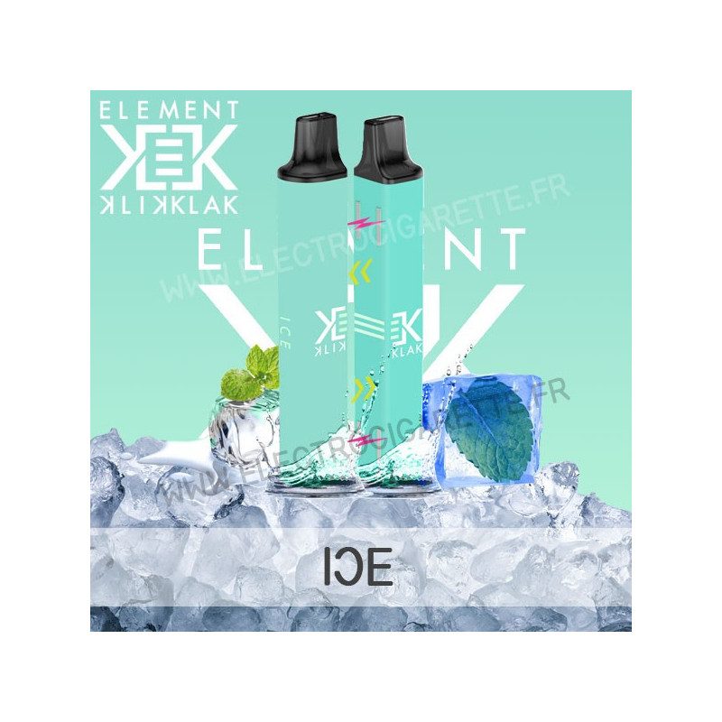 Ice - Klik Klak - Element E-Liquid - Puff - Cigarette jetable