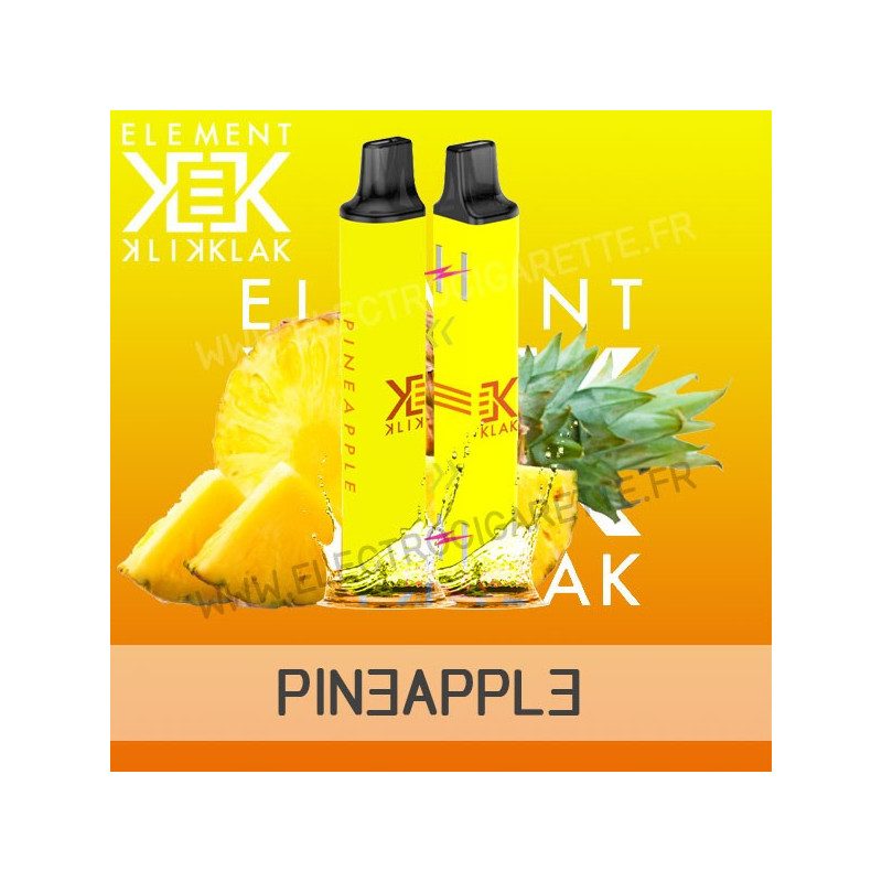 Pineapple - Klik Klak - Element E-Liquid - Puff - Cigarette jetable
