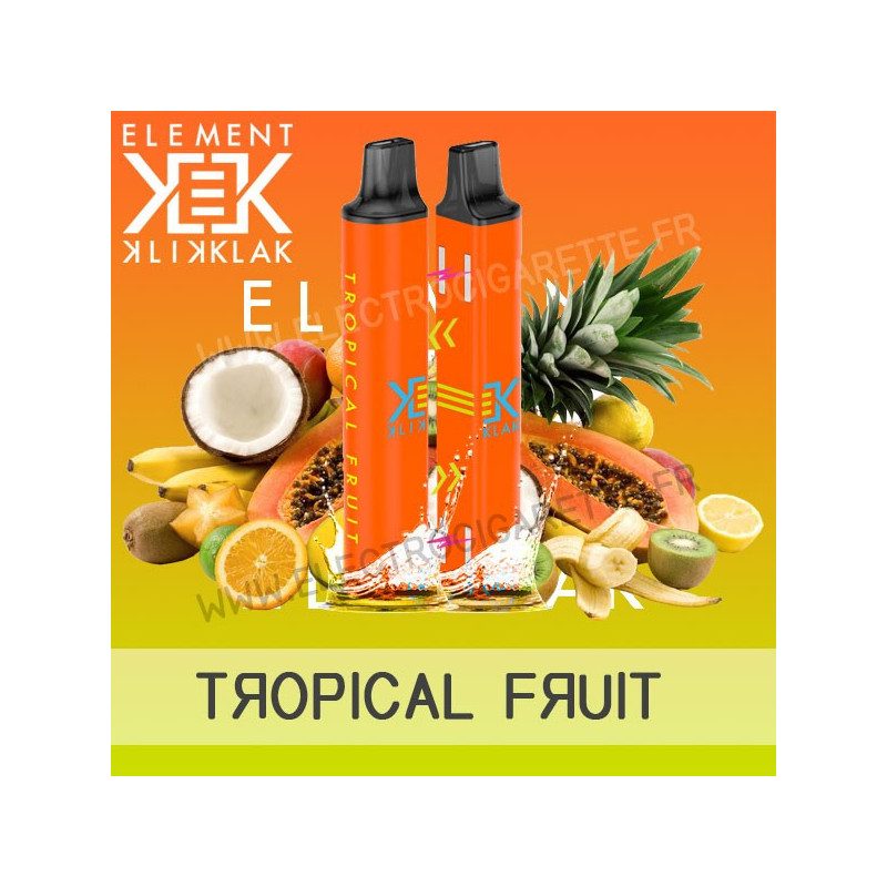Tropical Fruit - Klik Klak - Element E-Liquid - Puff - Cigarette jetable