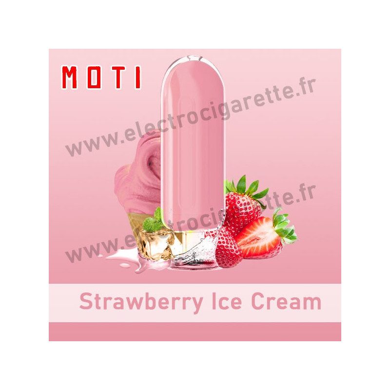 Strawberry Ice Cream - Moti Pop - Moti - Vape Pen - Cigarette jetable