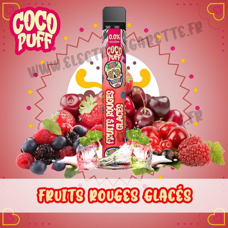 Fruits Rouges Glacés - Coco Puff - Vape Pen - Cigarette jetable