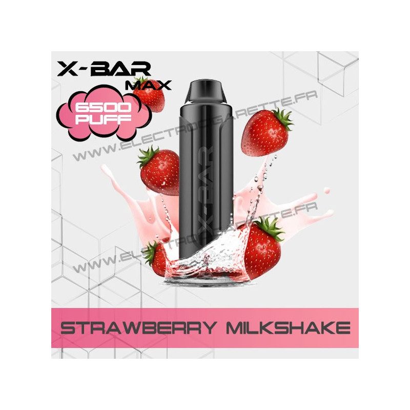 Strawberry Milkshake - X-Bar Max - Vape Pen - Cigarette jetable