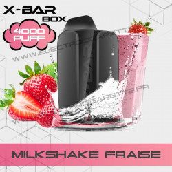 Milkshake Fraise - X-Bar Box - Vape Pen - Cigarette jetable