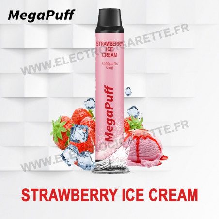 Strawberry Ice Cream - Mega Puff - Vape Pen - 3000 bouffées - Cigarette jetable