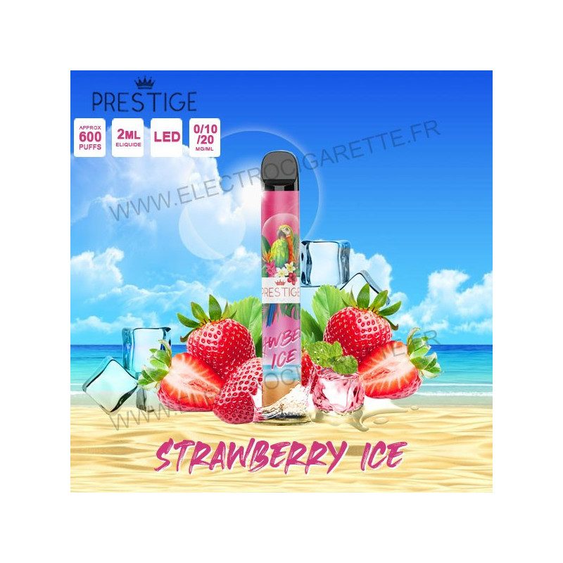 Strawberry Ice - Prestige Puff - Vape Pen - Cigarette jetable