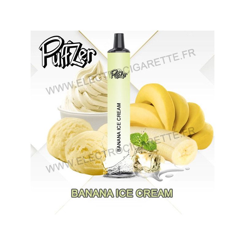 Banana Ice Cream - Puffzer - Vape Pen - Puff Cigarette jetable - 600 puffs