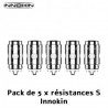 Pack de 5 x résistances S en 0.6 Ohm - INNOKIN