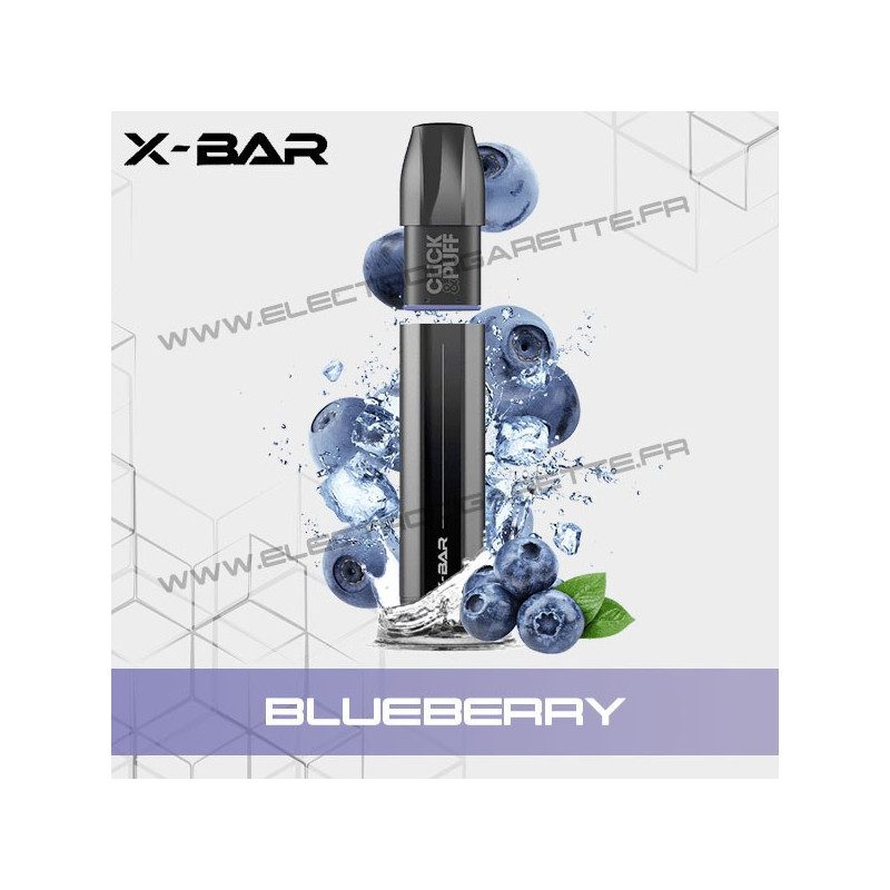 Blueberry - Myrtille Fraiche - X-Bar Click Puff - Vape Pen - Cigarette jetable