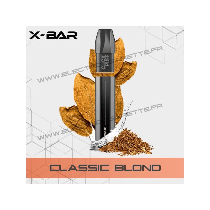 Blond Tobacco - Classic Blond - X-Bar Click Puff - Vape Pen - Cigarette jetable