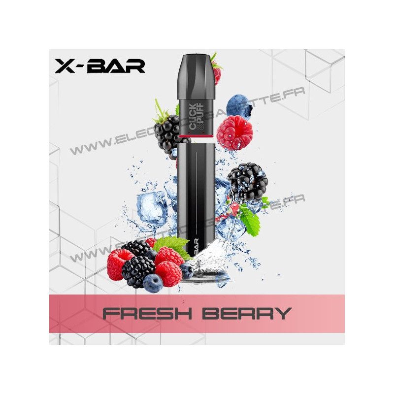 Fresh Berry - Fruits Rouges Frais - X-Bar Click Puff - Vape Pen - Cigarette jetable