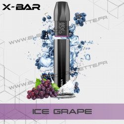 Ice Grape - Raisin Glacé - X-Bar Click Puff - Vape Pen - Cigarette jetable