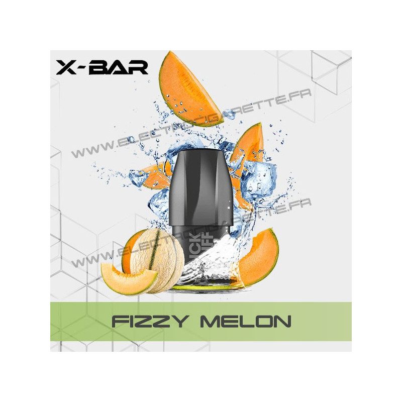 Pod Fizzy Melon - Melon Glacé - X-Bar Click Puff - Cartouche Pod