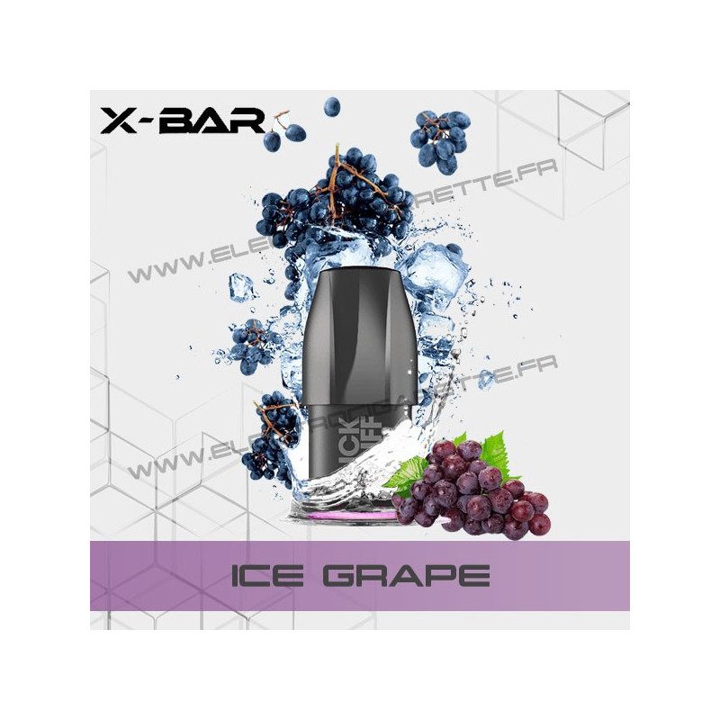 Pod Ice Grape - Raisin Glacé - X-Bar Click Puff - Cartouche Pod