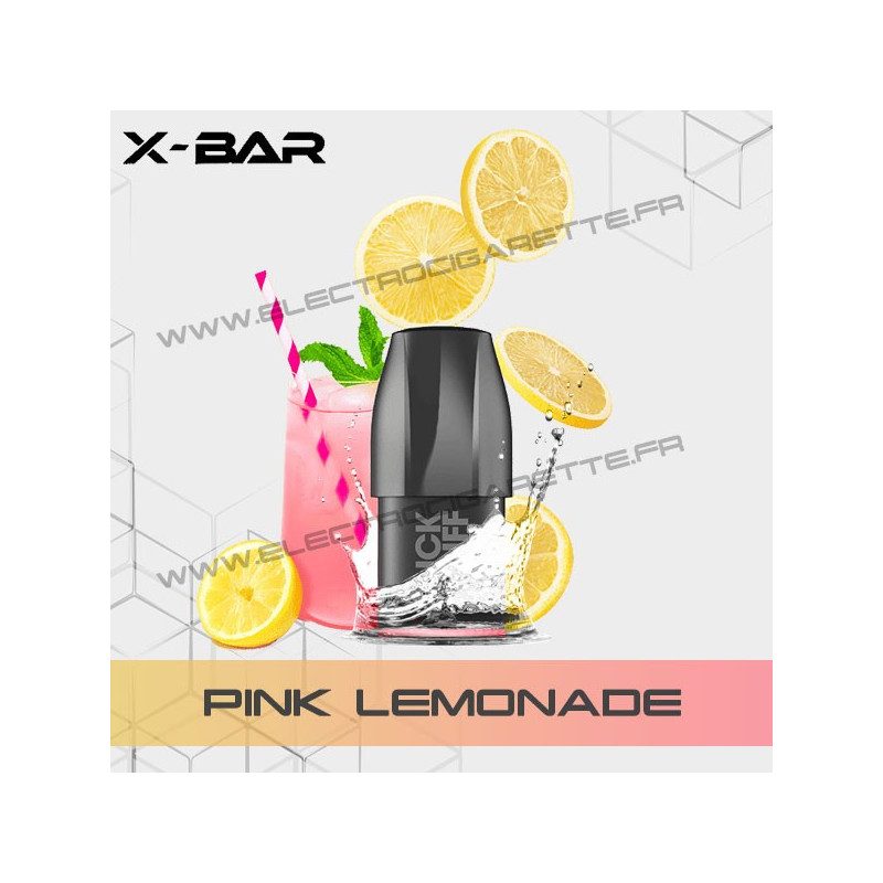 Pod Pink Lemonade - Limonade aux agrumes - X-Bar Click Puff - Cartouche Pod