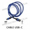 Câble USB-C - 1?mètre - 5A - Bleu