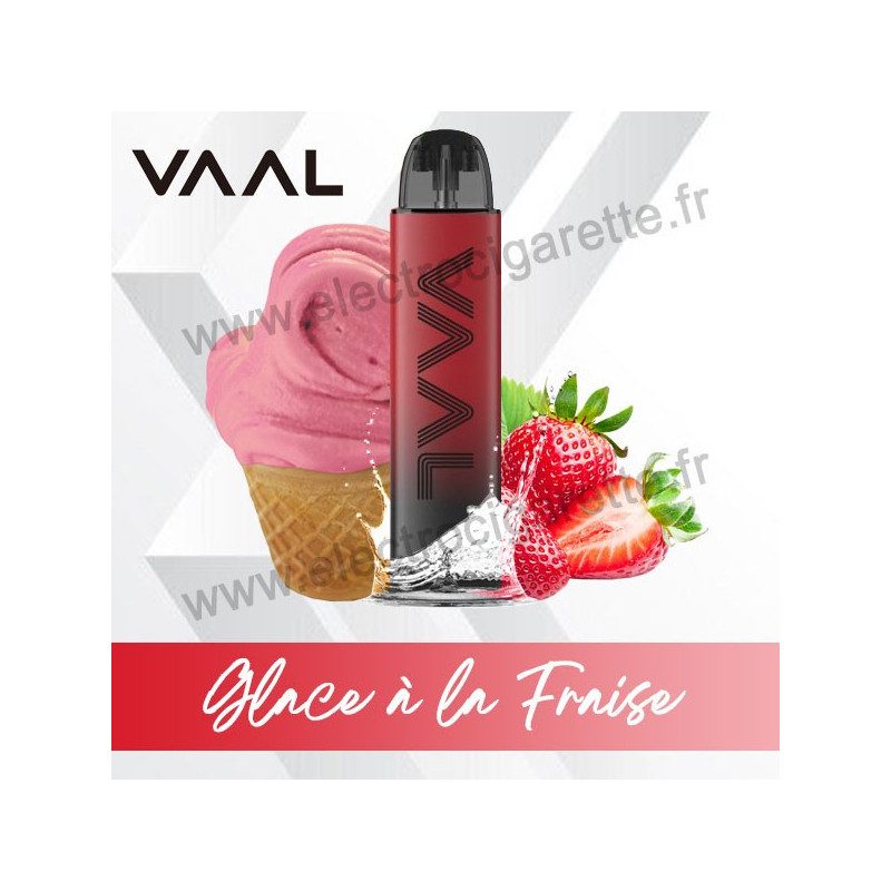 Kit Glace à la Fraise - VAAL CC - Joyetech - Rechargeable - Cigarette jetable - 650 Puffs Kit Glace à la Fraise - VAAL CC - Joyetech - Rechargeable - Cigarette jetable - 650 Puffs
