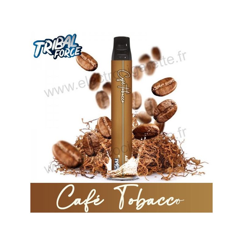 Café Tobacco - Tribal Force - Air Puff 600 - Vape Pen - Cigarette jetable