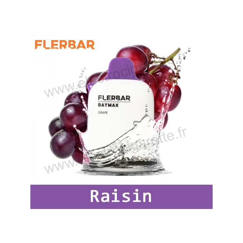 Raisin - Grape - FlerBar Baymax - 3500 Puffs - Puff Vape Pen - Cigarette jetable