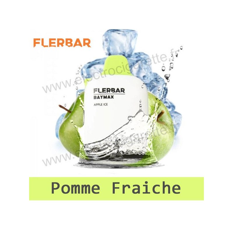 Pomme Fraiche - Apple Ice - FlerBar Baymax - 3500 Puffs - Puff Vape Pen - Cigarette jetable