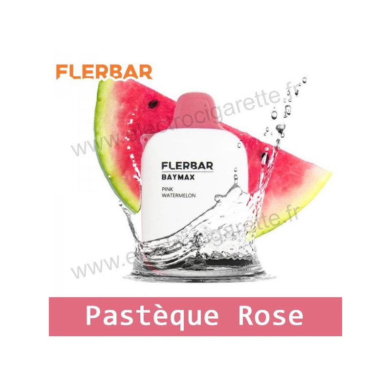 Pastèque Rose - Pink Watermelon - FlerBar Baymax - 3500 Puffs - Puff Vape Pen - Cigarette jetable