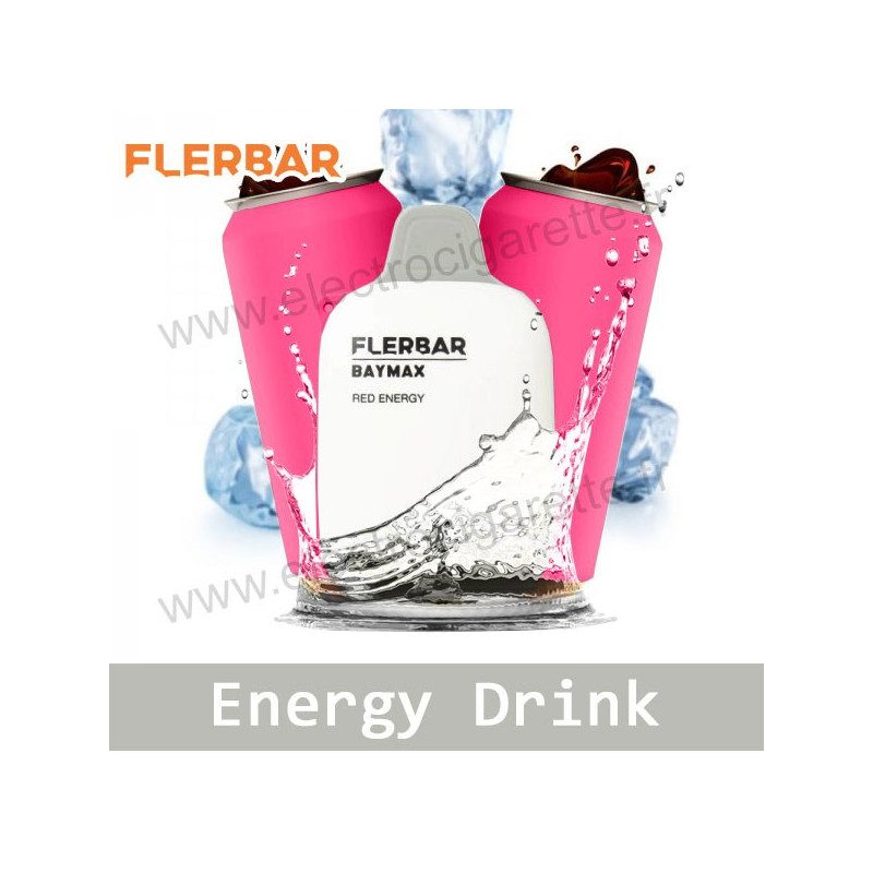 Energy Drink - Red Energy - FlerBar Baymax - 3500 Puffs - Puff Vape Pen - Cigarette jetable