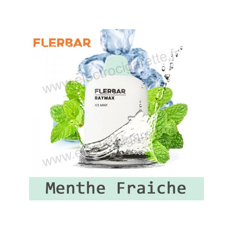 Menthe Fraiche - Ice Mint - FlerBar Baymax - 3500 Puffs - Puff Vape Pen - Cigarette jetable