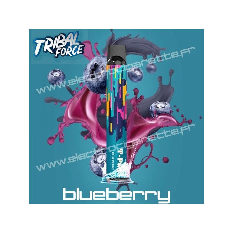 Blueberry - Tribal Force - T-Puff Mesh 600 - Vape Pen - Cigarette jetable