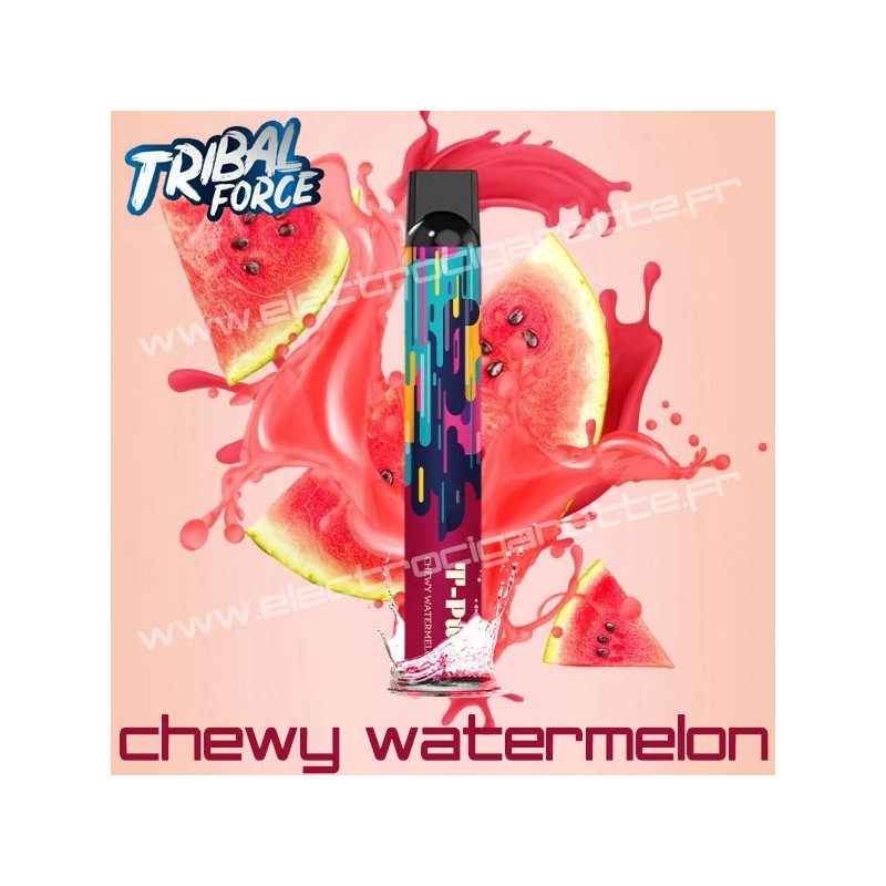 Chewy Watermelon - Tribal Force - T-Puff Mesh 600 - Vape Pen - Cigarette jetable