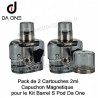 Pack de 2 x Cartouches 2ml avec un Capuchon Magnetique pour le Kit Barrel S Pod - Da One