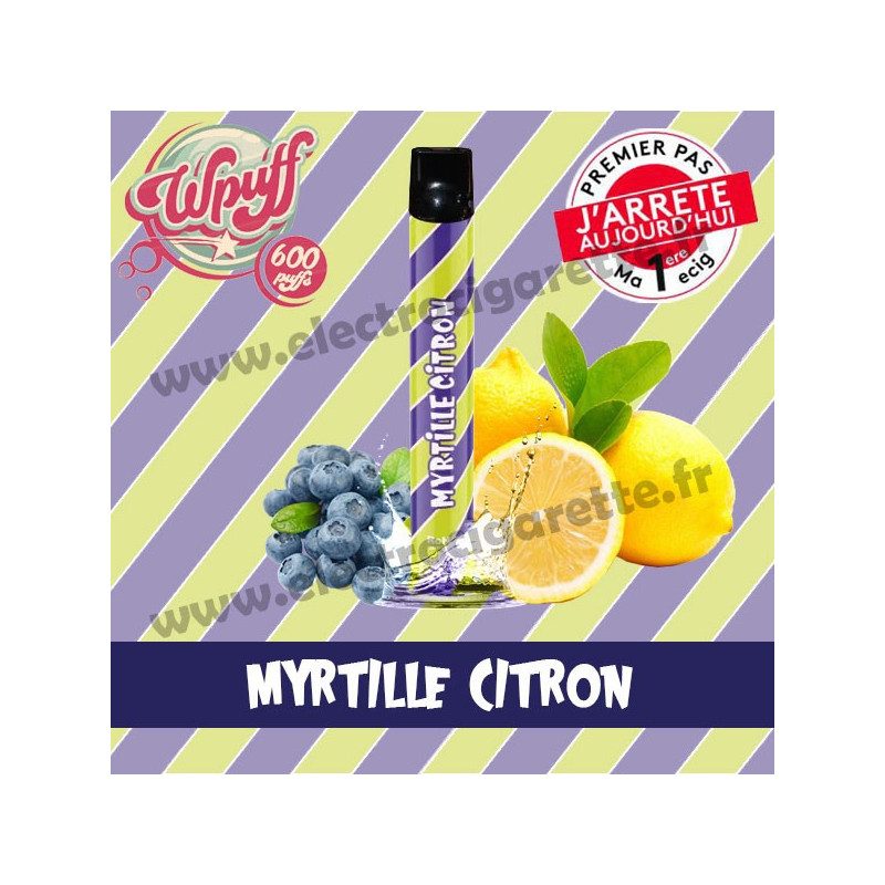 Myrtille Citron - Wpuff - Vape Pen - Cigarette jetable