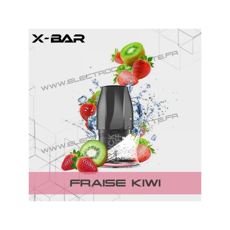 Fraise Kiwi - X-Bar Click Puff - Cartouche Pod