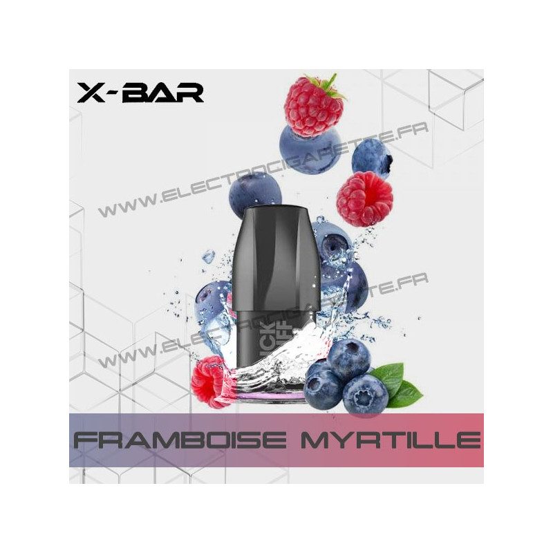 Framboise Myrtille - X-Bar Click Puff - Cartouche Pod
