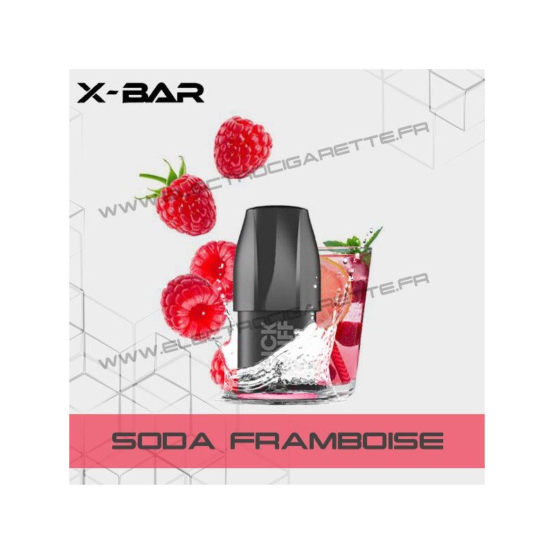 Soda Framboise - X-Bar Click Puff - Cartouche Pod
