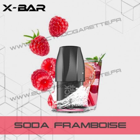 Soda Framboise - X-Bar Click Puff - Cartouche Pod