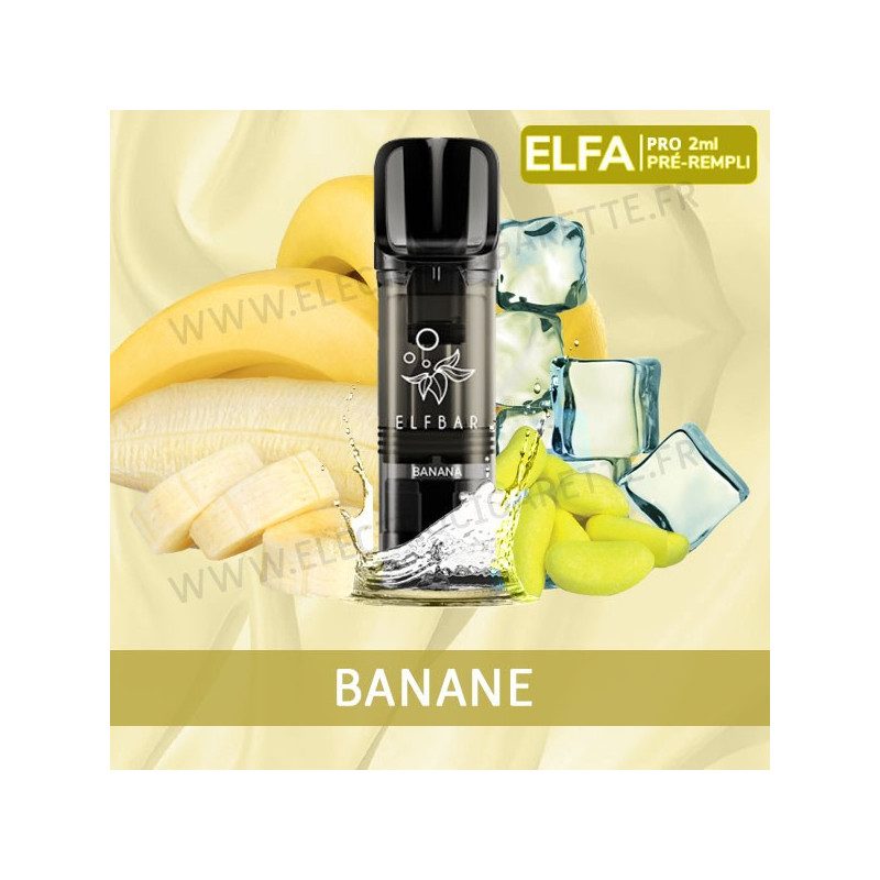 Banane - 2 x Capsules Pod Elfa Pro par Elf Bar - 2ml - Vape Pen