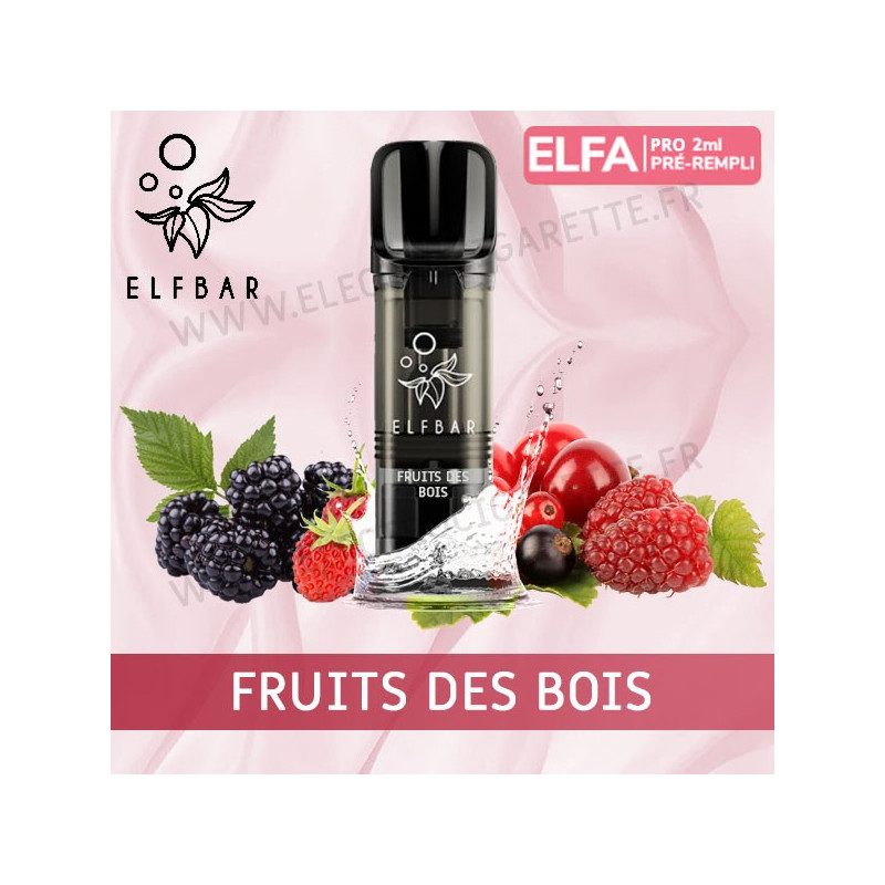Fruits des bois - 2 x Capsules Pod Elfa Pro par Elf Bar - 2ml - Vape Pen