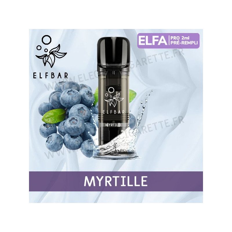 Myrtille - 2 x Capsules Pod Elfa Pro par Elf Bar - 2ml - Vape Pen Myrtille - 2 x Capsules Pod Elfa Pro par Elf Bar - 2ml - Vape Pen