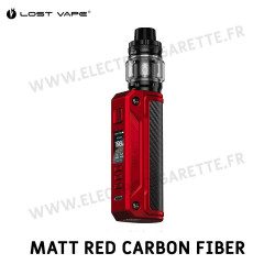 Kit Thelema Solo - 100W - 5ml - Lost Vape - Couleur Matt Red Carbon Fiber