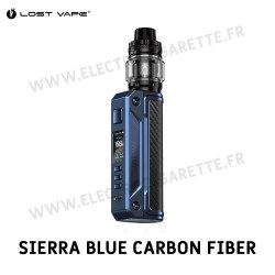 Kit Thelema Solo - 100W - 5ml - Lost Vape - Couleur Sierra Blue Carbon Fiber