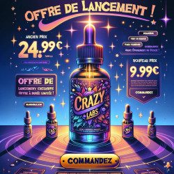 Menthe Fraiche - ShortFill - Crazy Labs - MG Vape - ZHC 50 ml - Offre de lancement à 9.99 euros