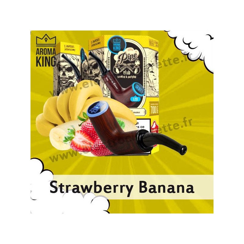 Strawberry Banana - Pipe Hipster - Aroma King - Vape Pen - Cigarette jetable - 700 puffs