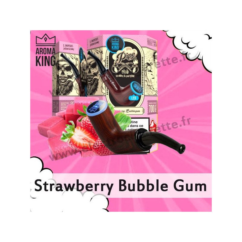 Strawberry Bubble Gum - Pipe Hipster - Aroma King - Vape Pen - Cigarette jetable - 700 puffs
