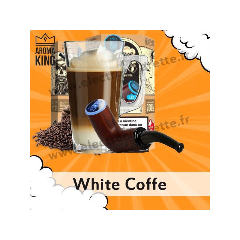 White Coffee - Pipe Hipster - Aroma King - Vape Pen - Cigarette jetable - 700 puffs