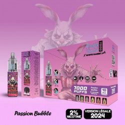 Passion Bubble - White Rabbit - RandM X Tornado - 7000 Puffs - 10ml - Vape Pen - Cigarette jetable - Boite