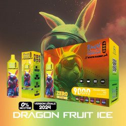 Boite Dragon fruit Ice - White Rabbit - RandM Tornado - 9000 Puffs - Vape Pen - Cigarette jetable