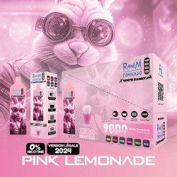 Boite Pink Lemonade - White Rabbit - RandM Tornado - 9000 Puffs - Vape Pen - Cigarette jetable