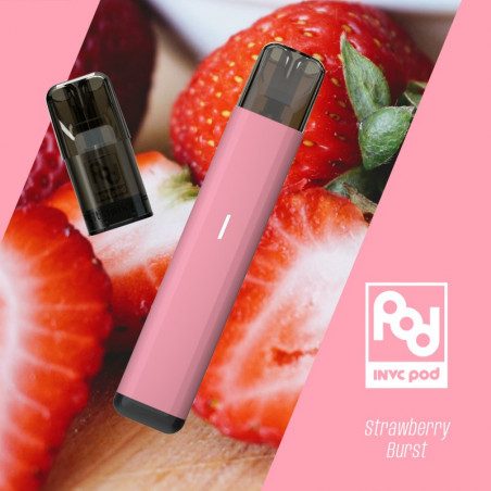 Kit Fraise - INVC - Vape Pen - Pod Jetable