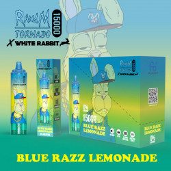 Blue Razz Lemonade - White Rabbit - RandM Tornado - 15000 Puffs - Vape Pen - Cigarette jetable